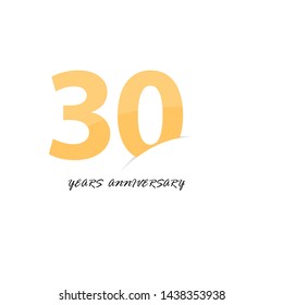 30 year anniversary vector, style  for celebration, logo template