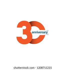 30 Year Anniversary Vector Template Design Illustration