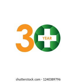30 Year Anniversary Vector Template Design Illustration