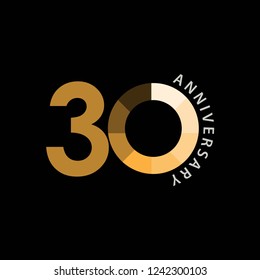 30 Year Anniversary Vector Template Design Illustration