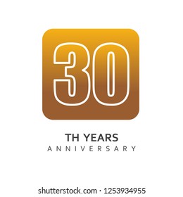 30 Year Anniversary Vector Template Design Illustration.