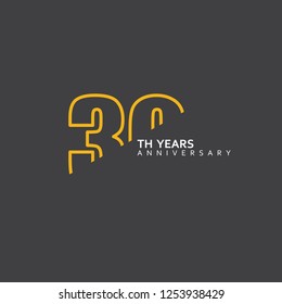 30 Year Anniversary Vector Template Design Illustration.