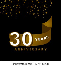 30 Year Anniversary Vector Template Design Illustration