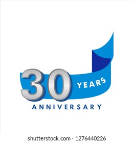 30 Year Anniversary Vector Template Design Illustration