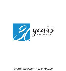 30 Year Anniversary Vector Template Design Illustration.
