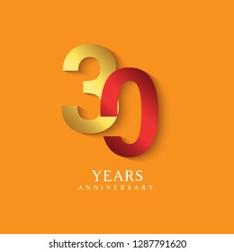 30 Year Anniversary Vector Template Design Illustration.