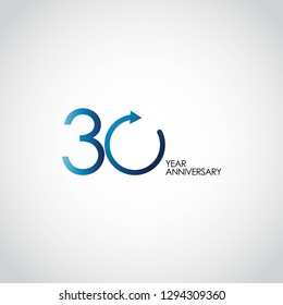 30 Year Anniversary Vector Template Design Illustration