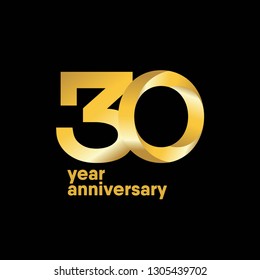 30 Year Anniversary Vector Template Design Illustration