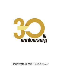 30 Year Anniversary Vector Template Design Illustration