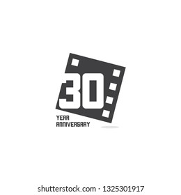 30 Year Anniversary Vector Template Design Illustration