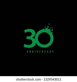 30 Year Anniversary Vector Template Design Illustration