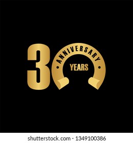 30 Year Anniversary Vector Template Design Illustration