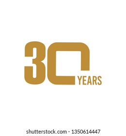 30 Year Anniversary Vector Template Design Illustration