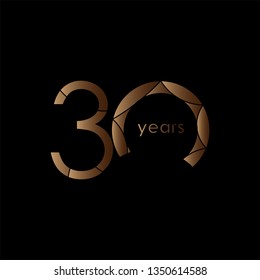 30 Year Anniversary Vector Template Design Illustration