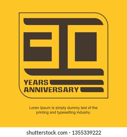 30 Year Anniversary Vector Template Design Illustration, with flat design.