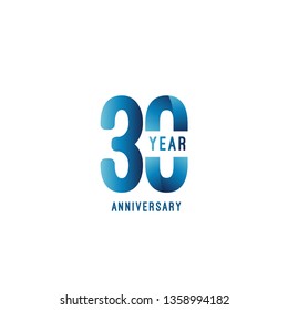 30 Year Anniversary Vector Template Design Illustration
