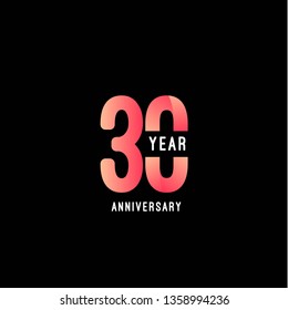 30 Year Anniversary Vector Template Design Illustration