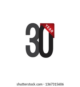 30 Year Anniversary Vector Template Design Illustration