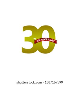 30 Year Anniversary Vector Template Design Illustration
