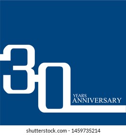 30 Year Anniversary Vector Template Design Illustration