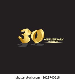 30 Year Anniversary Vector Template Design Illustration