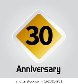 30 Year Anniversary Vector Template Design Illustration