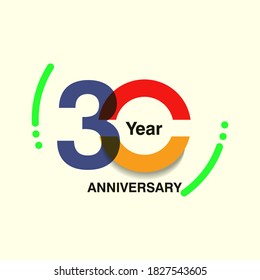 30-jährige Vektor Template Design Illustration
