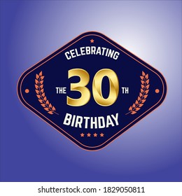 30 Year Anniversary Vector Template Design Illustration