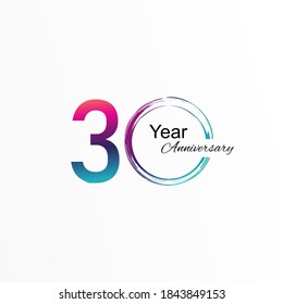 30-jährige Vektor Template Design Illustration