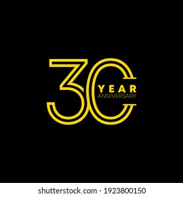 30 Year Anniversary Vector Template Design Illustration, Template Icons, Year Icons Vect