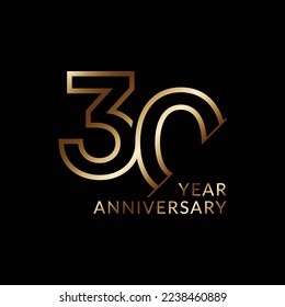 30 Year Anniversary Vector Template Design Illustration, Template Icons, Year Icons Vector