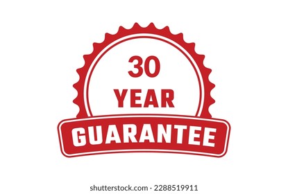 30 Year Guarantee Rubber Stamp
