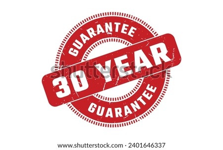 30 Year Guarantee Rubber Stamp
