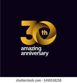 30 Years Amazing Anniversary Celebration Vector Template Design Illustration