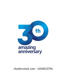 30 Years Amazing Anniversary Celebration Vector Template Design Illustration