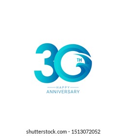 30 Years Anniversary Bird Model Vector Template Design Illustration