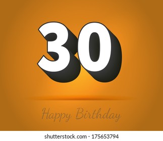 30 years anniversary birthday card