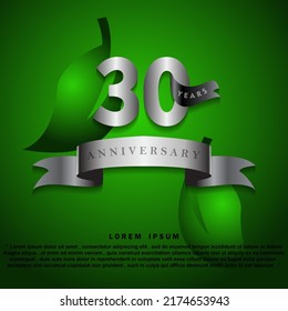 30 Years anniversary celebration 3D vector template design illustration