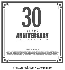 30 years anniversary celebration 3d vector template design illustration