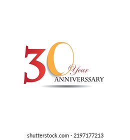 30 years anniversary celebration 3d vector template design illustration