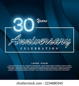 30 years anniversary celebration 3d vector template design illustration