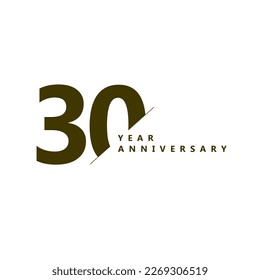 30 Years anniversary celebration 3d vector template design illustration