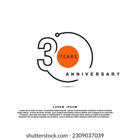 30 Years anniversary celebration 3d vector template design illustration