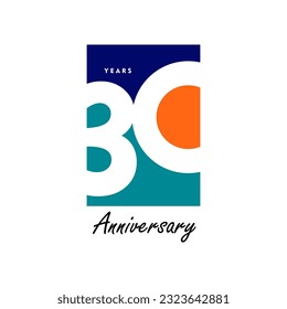 30 years anniversary celebration 3d vetor template design illustration