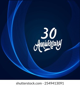 30 years anniversary celebration 3d vector template design illustration