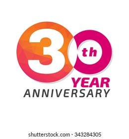 30 years anniversary celebration in the circle form