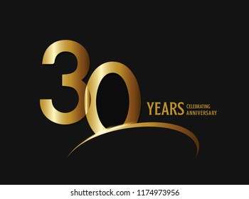 30 Years Anniversary Celebration Design Anniversary Stock Vector ...