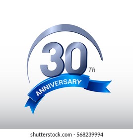 30 Years Anniversary Celebration Design Stock Vector (Royalty Free ...