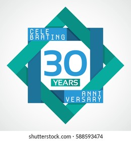 30 Years Anniversary Celebration Design.
 svg