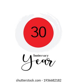 30 Years Anniversary Celebration Japan Them Vector Template Design Illustration